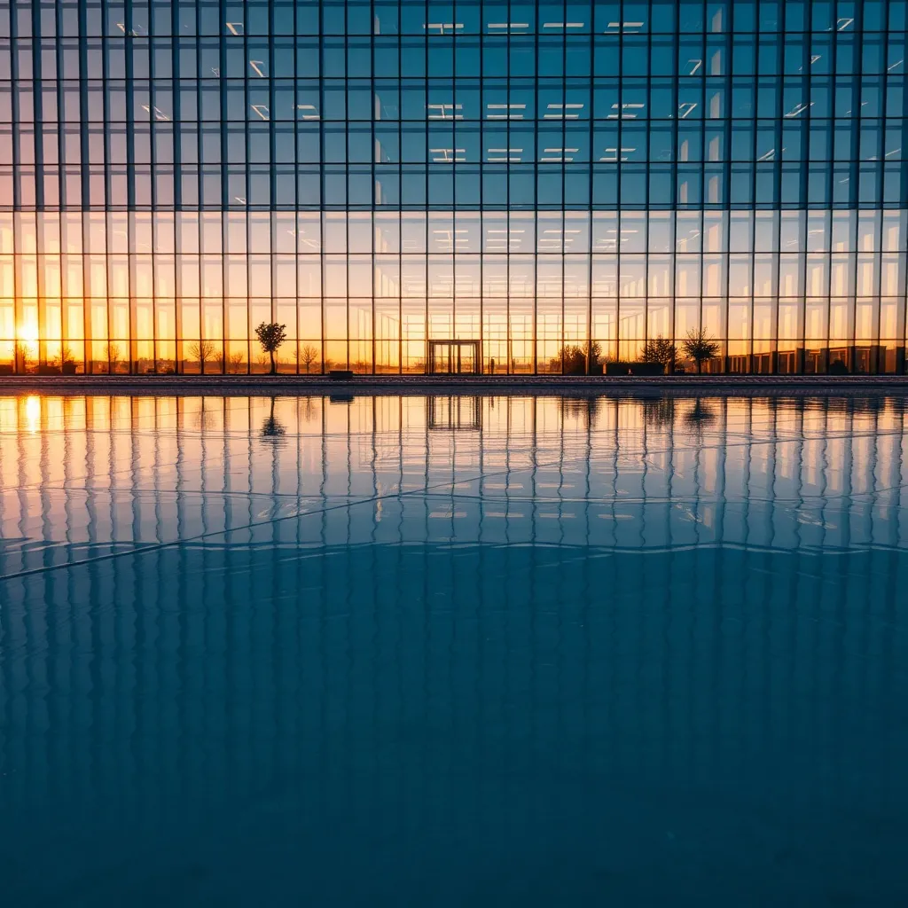 A high-quality, professional photograph of a modern glass of